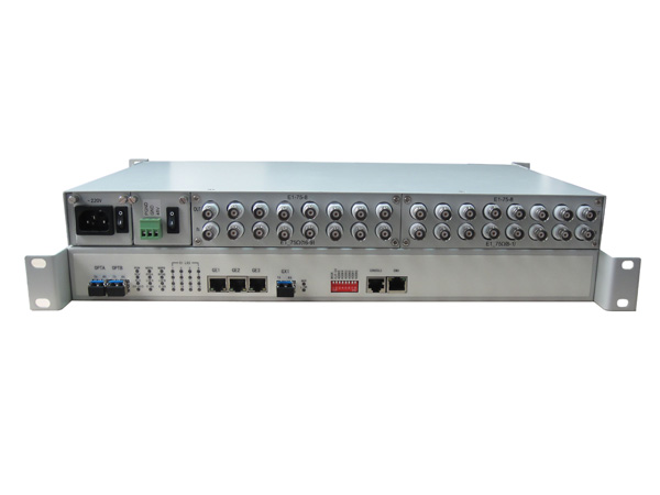 4X1000M Ethernet+16E1s PDH Multiplexer